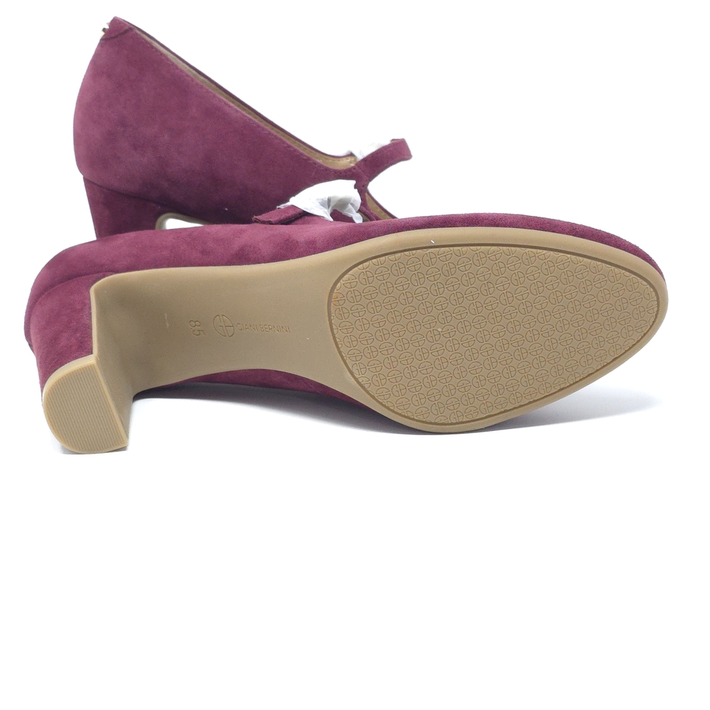 Giani Bernini Valerieel Wine Suede Mary Jane Pumps Size 8.5M - Picture 7 of 11